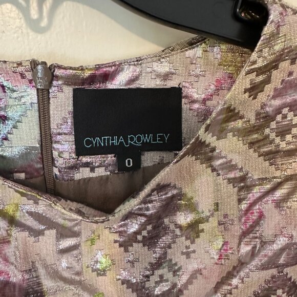 Cynthia Rowley metallic mod minidress - size 0 - Picture 5 of 7